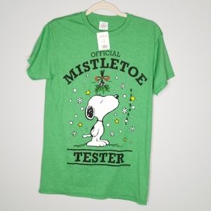 Snoopy Christmas t shirt Official Mistletoe Tester